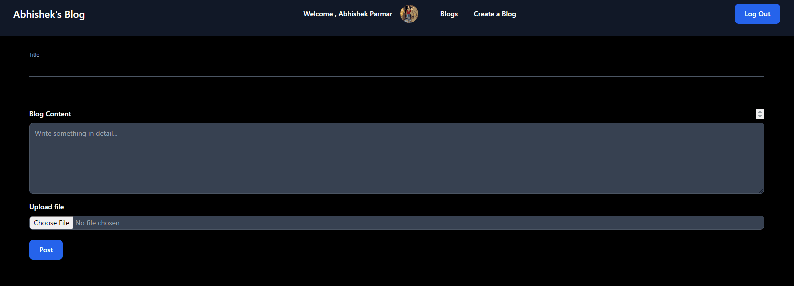 Screenshot of NEXTJS BLOG project